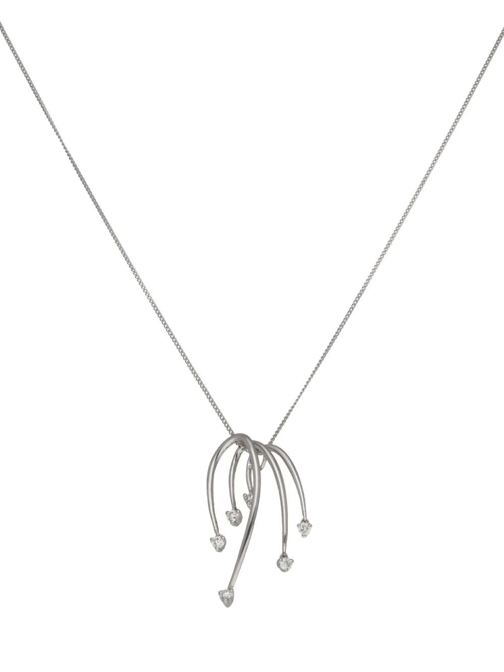 William May 18ct White Gold 0.30ct Diamond Pendant Necklace, view 2