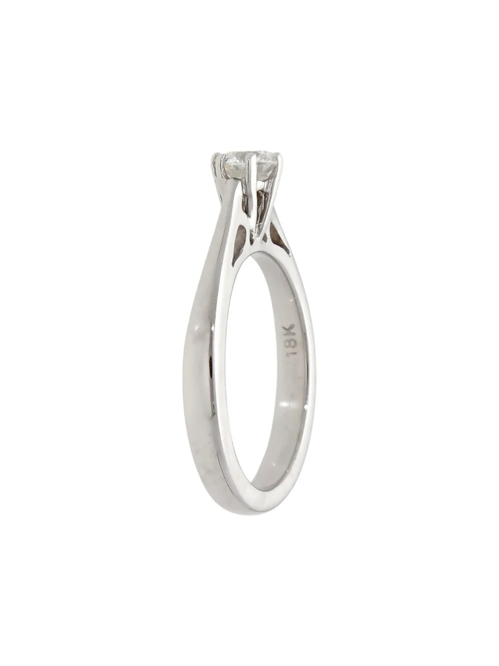 William May 18ct White Gold 0.30ct Diamond Solitaire Ring, view 2