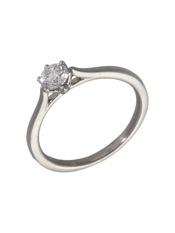 William May 18ct White Gold 0.33ct Diamond Solitaire Ring