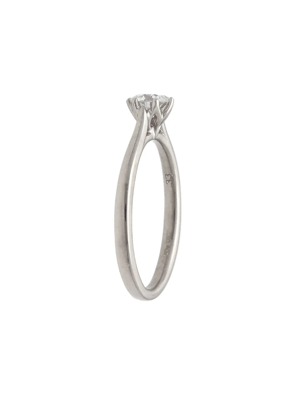William May 18ct White Gold 0.33ct Diamond Solitaire Ring, view 2