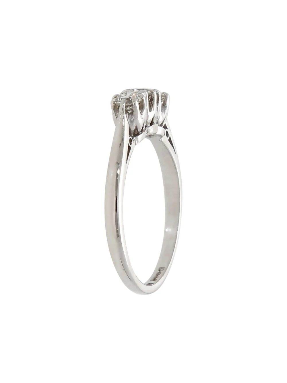 William May 18ct White Gold 0.33ct Diamond Trilogy Ring, view 2