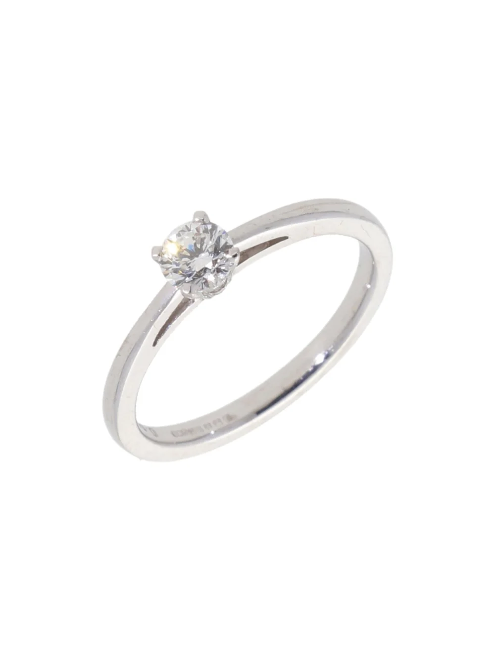William May 18ct White Gold 0.34ct Diamond Solitaire Ring