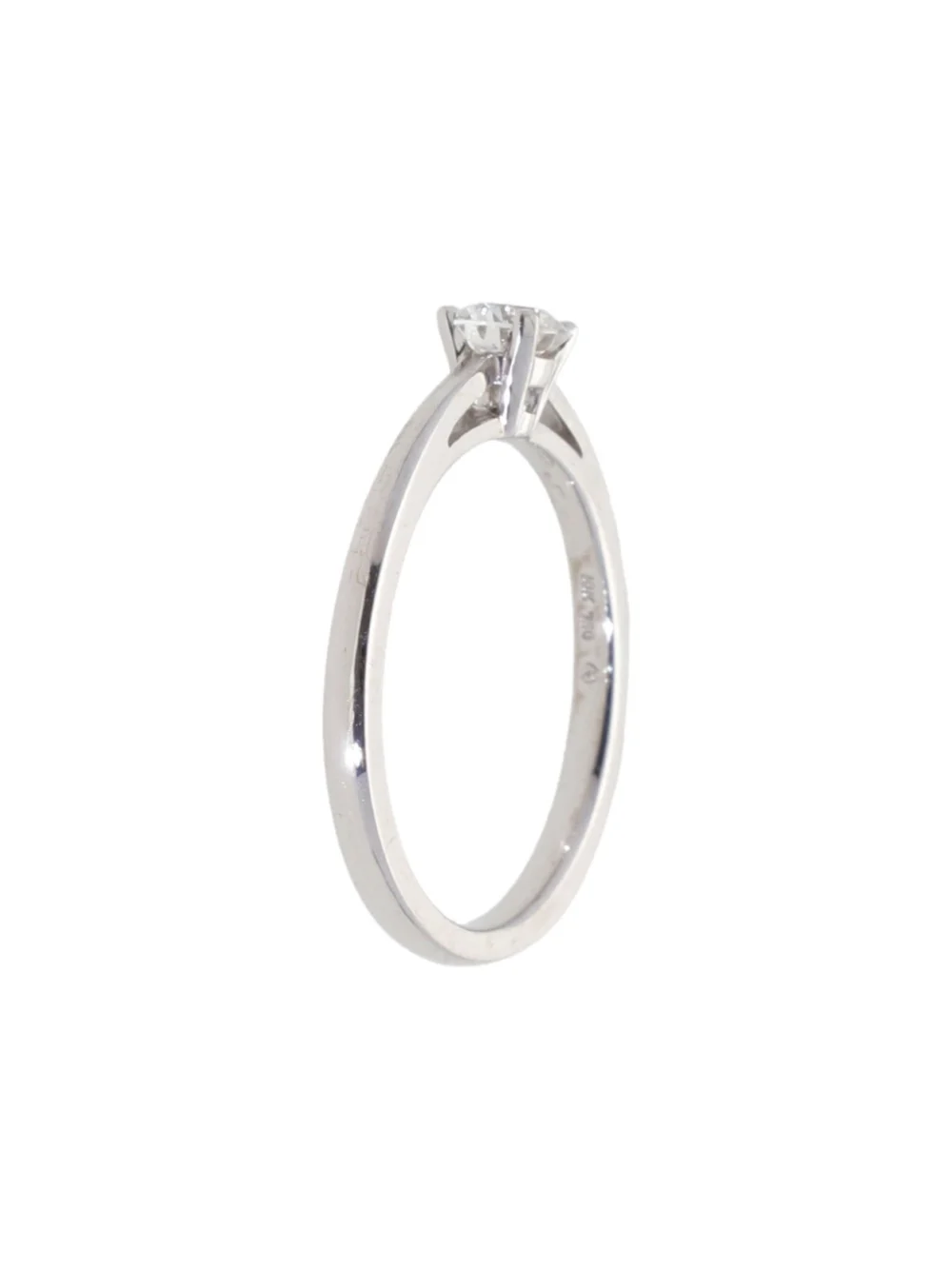 William May 18ct White Gold 0.34ct Diamond Solitaire Ring, view 2