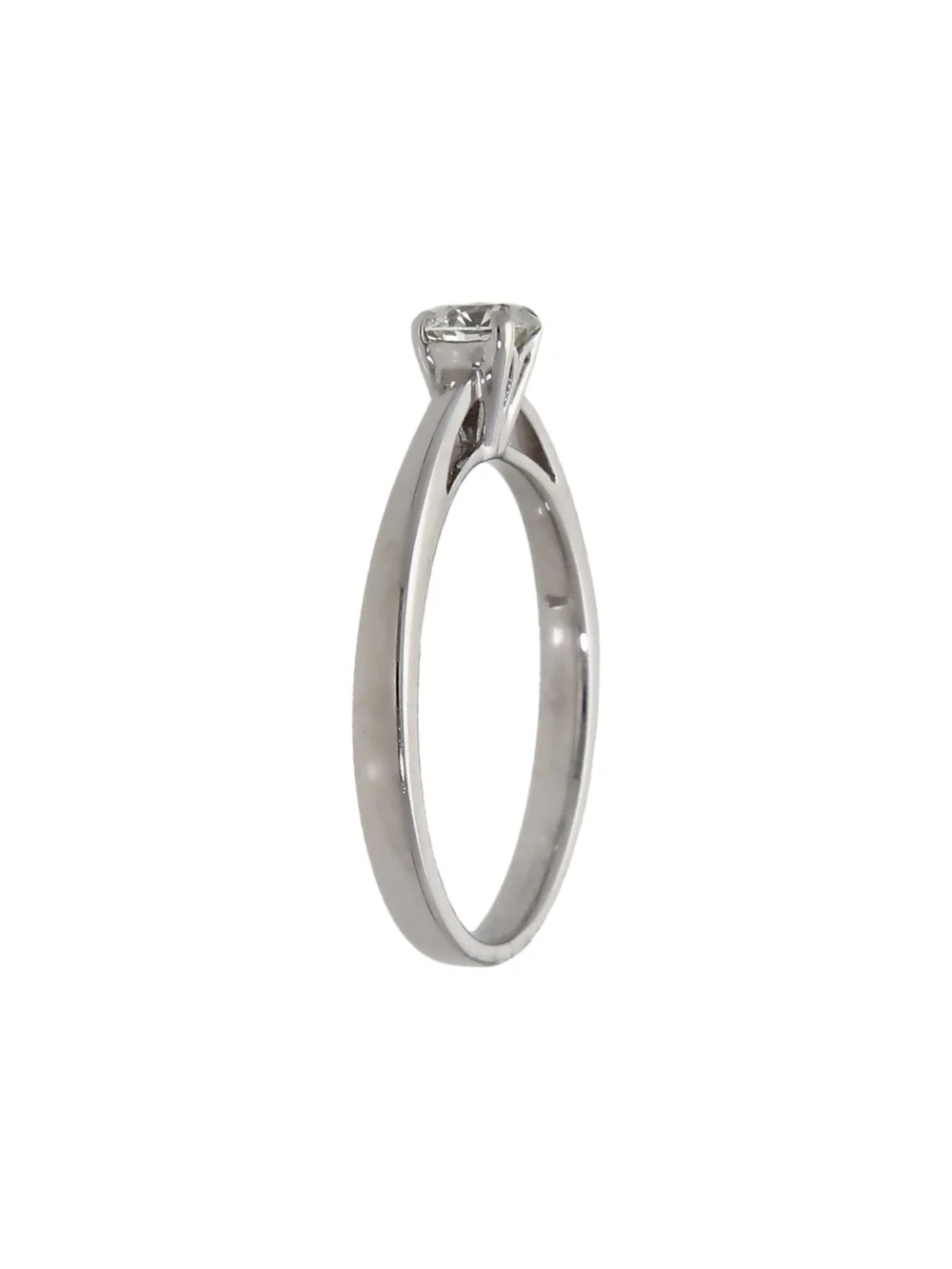 William May 18ct White Gold 0.36ct Diamond Solitaire Ring, view 2