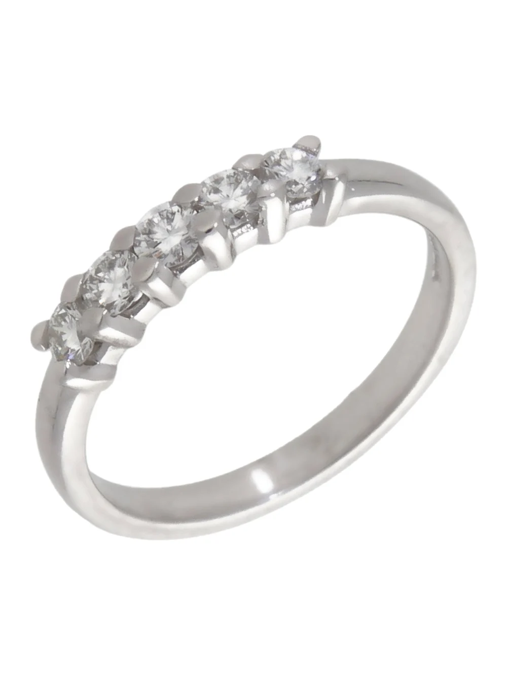 William May 18ct White Gold 0.40ct Diamond 5 Stone Eternity Ring