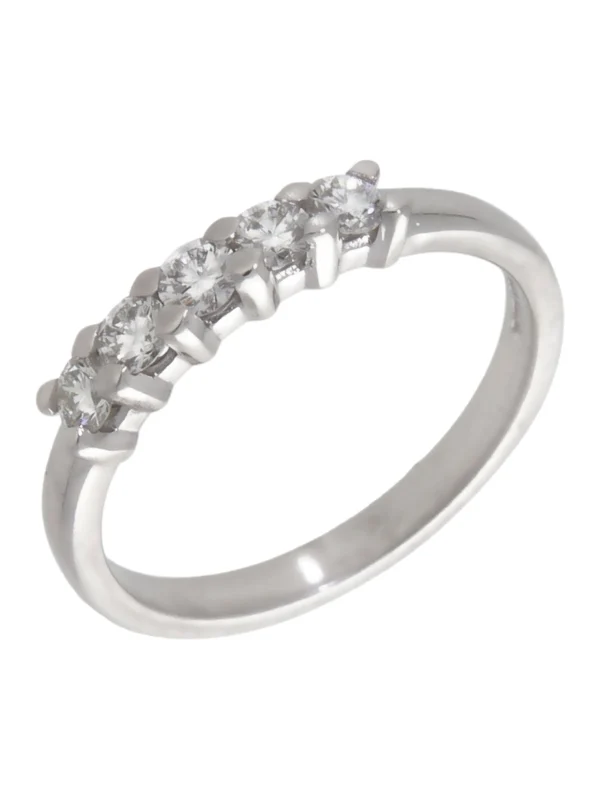 William May 18ct White Gold 0.40ct Diamond 5 Stone Eternity Ring
