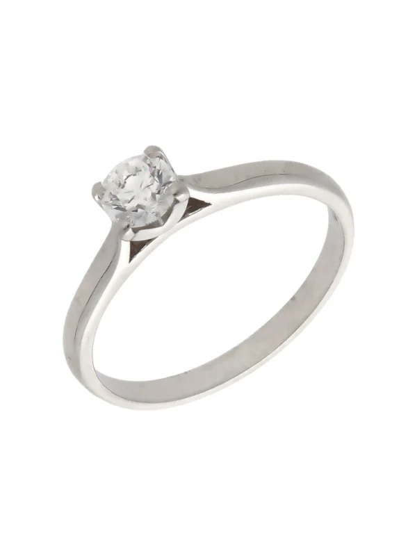 William May 18ct White Gold 0.40ct Diamond Solitaire Ring
