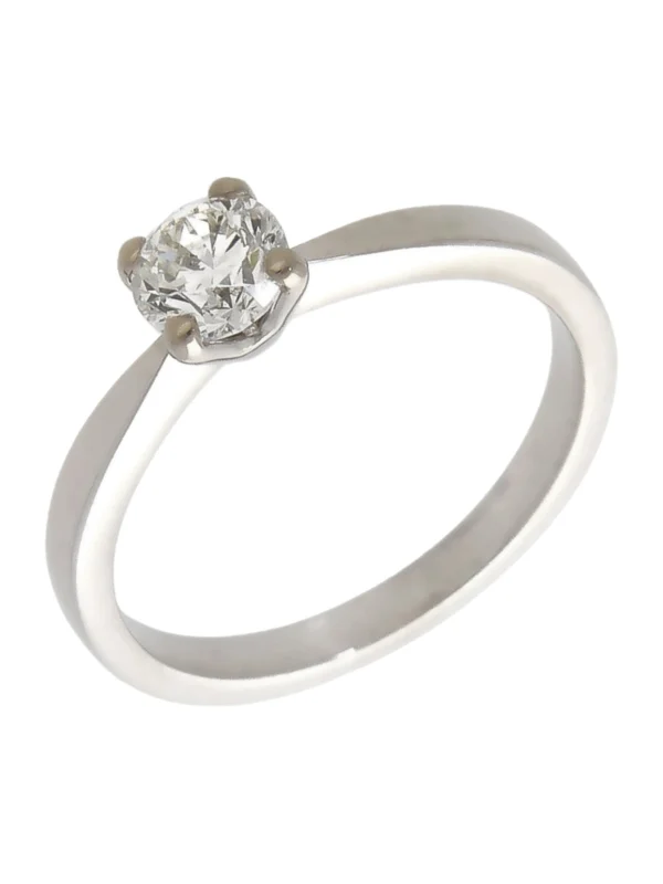 William May 18ct White Gold 0.46ct Diamond Solitaire Ring