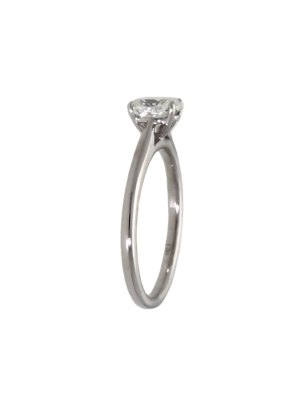 William May 18ct White Gold 0.48ct Oval Diamond Solitaire Ring, view 2