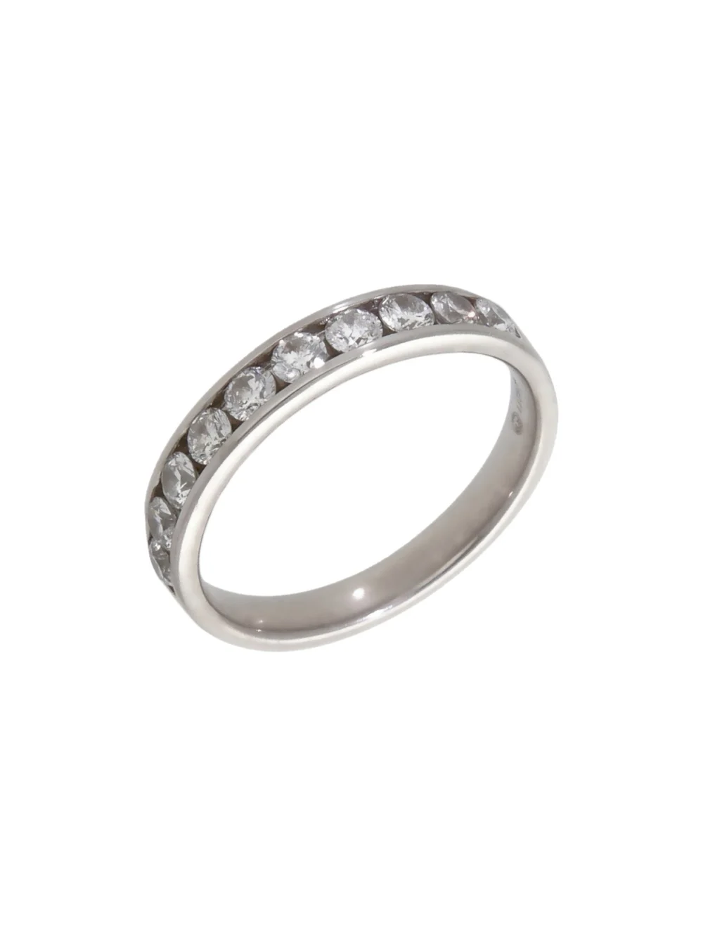William May 18ct White Gold 0.50ct Diamond Half Eternity Ring