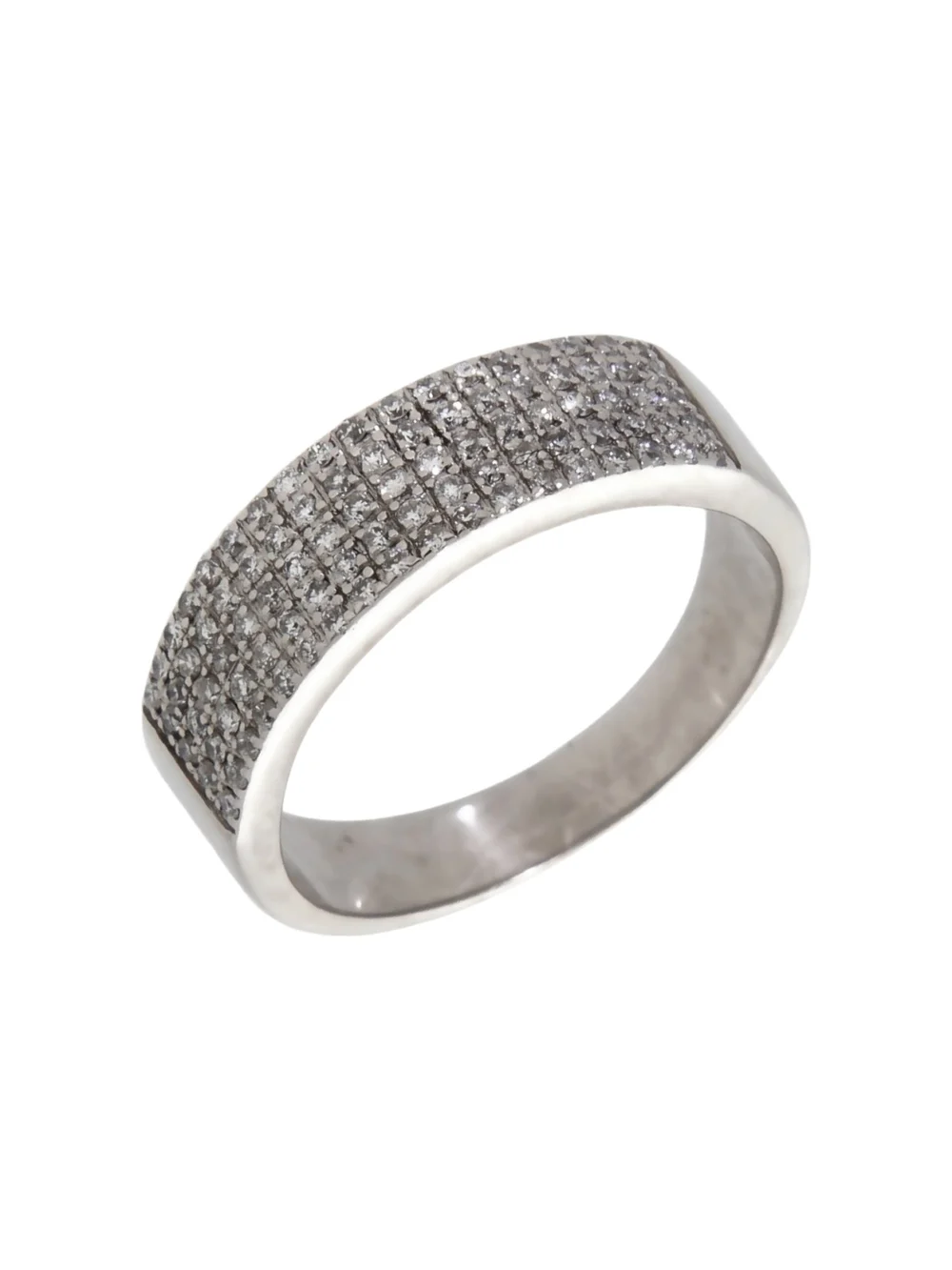 William May 18ct White Gold 0.50ct Diamond Multi Row Dress Ring