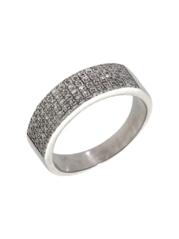 William May 18ct White Gold 0.50ct Diamond Multi Row Dress Ring