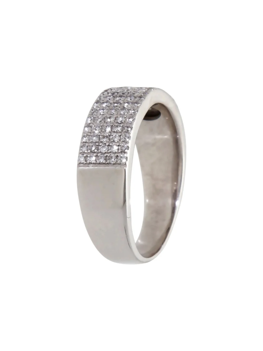 William May 18ct White Gold 0.50ct Diamond Multi Row Dress Ring, view 2