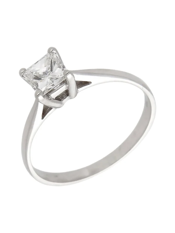William May 18ct White Gold 0.50ct Princess Cut Diamond Ring