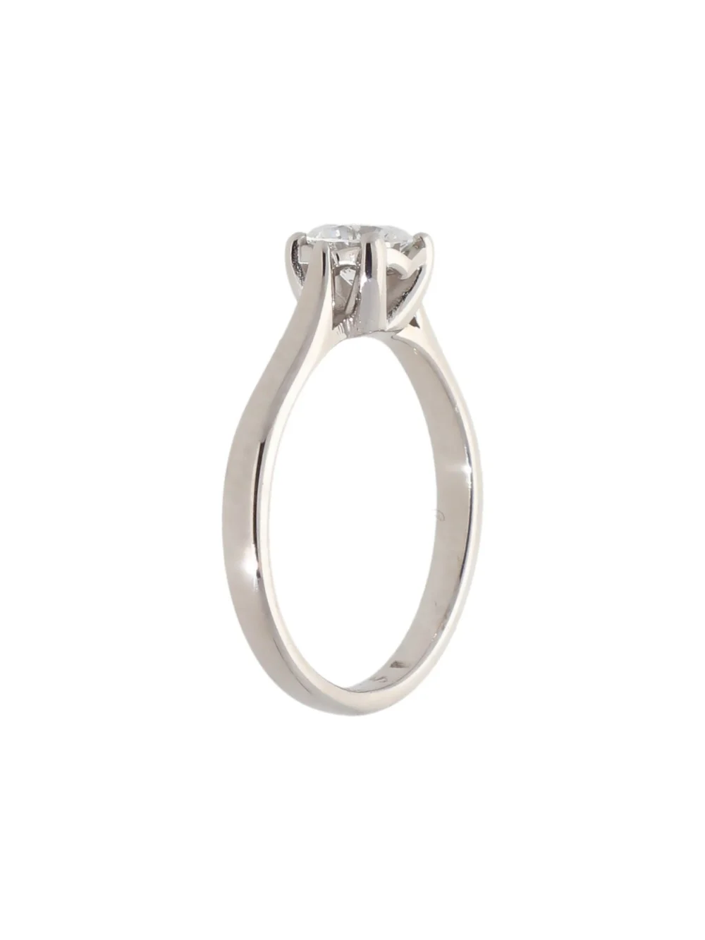 William May 18ct White Gold 0.51 Carat Diamond Solitaire Ring, view 3