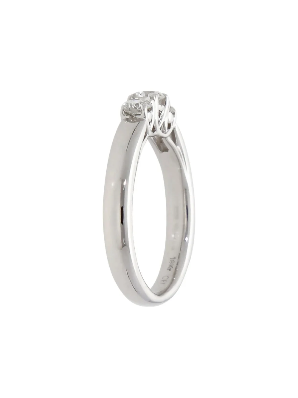 William May 18ct White Gold 0.51ct Diamond Trilogy Ring, view 2