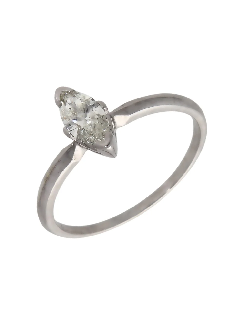 William May 18ct White Gold 0.52ct Marquise Diamond Solitaire Ring