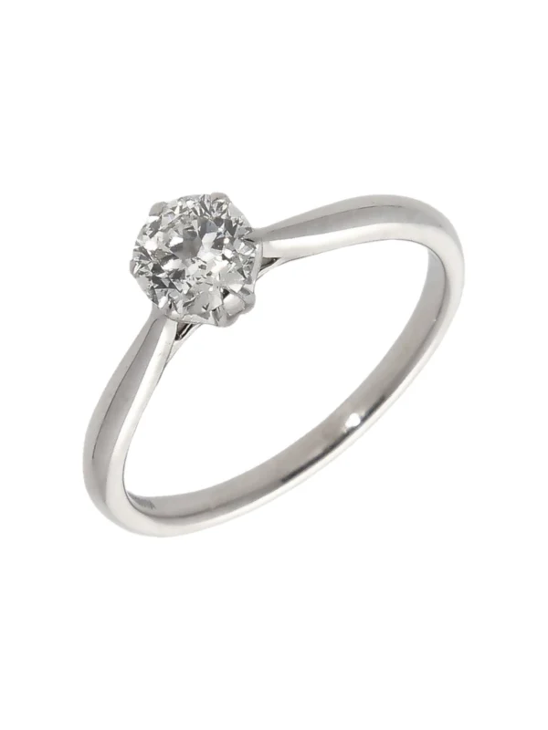 William May 18ct White Gold 0.53 Carat Diamond Solitaire Ring