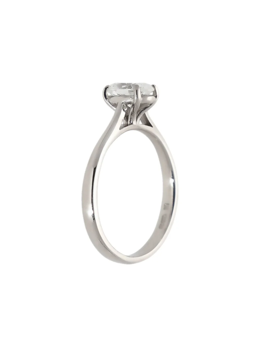 William May 18ct White Gold 0.53 Carat Oval Diamond Solitaire Ring, view 2