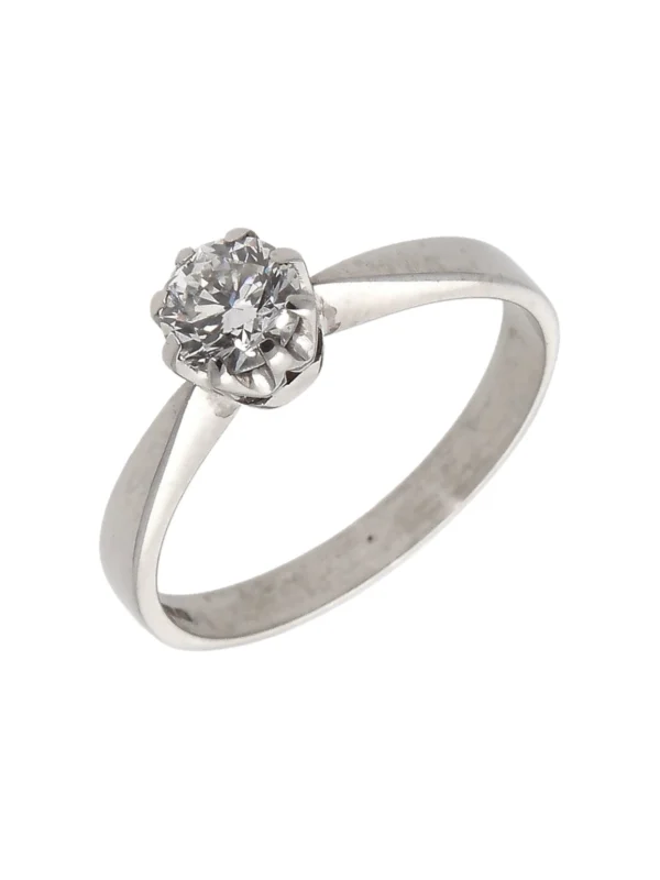 William May 18ct White Gold 0.55 Carat Diamond Solitaire Ring