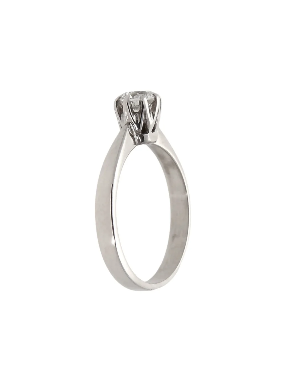 William May 18ct White Gold 0.55 Carat Diamond Solitaire Ring, view 2
