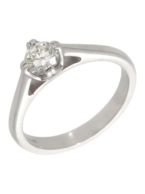 William May 18ct White Gold 0.55ct Diamond Solitaire Ring