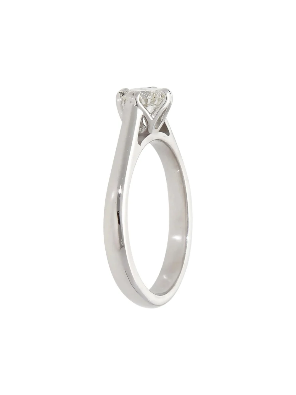 William May 18ct White Gold 0.55ct Diamond Solitaire Ring, view 3