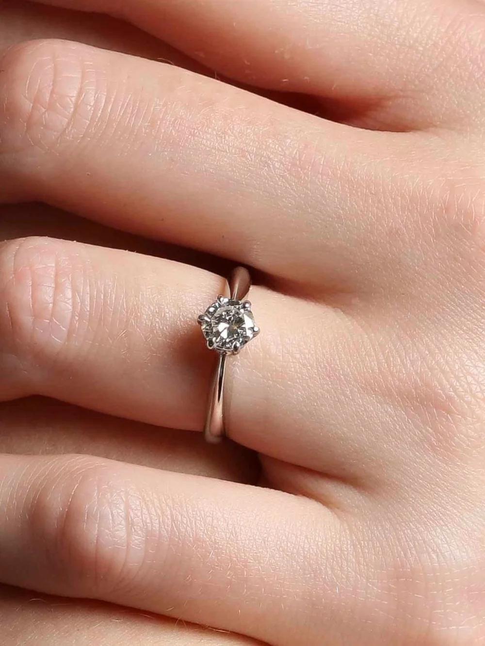 William May 18ct White Gold 0.58 Carat Diamond Solitaire Ring