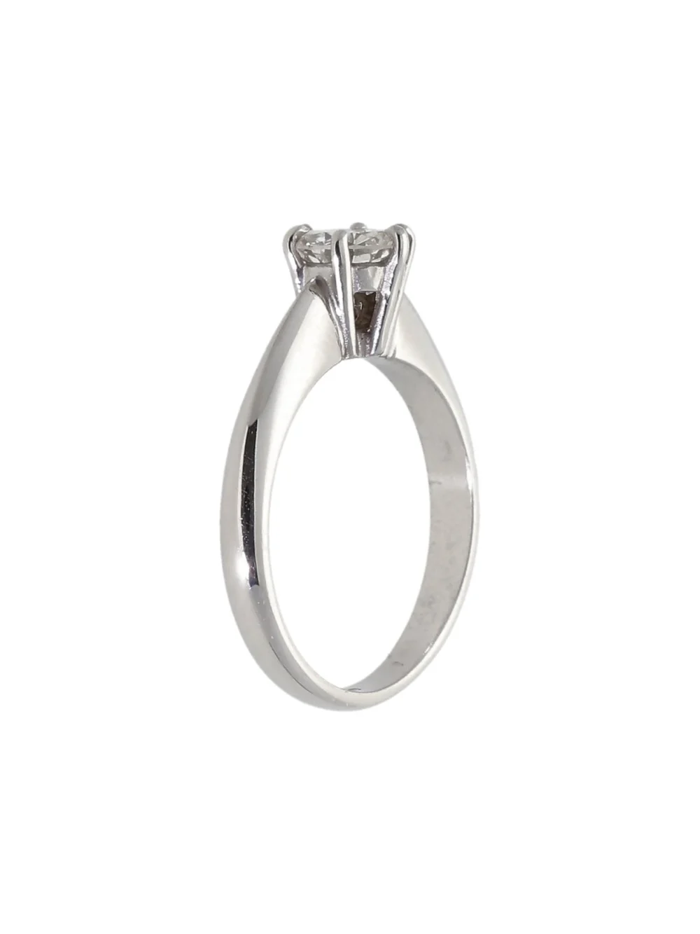 William May 18ct White Gold 0.58 Carat Diamond Solitaire Ring, view 3