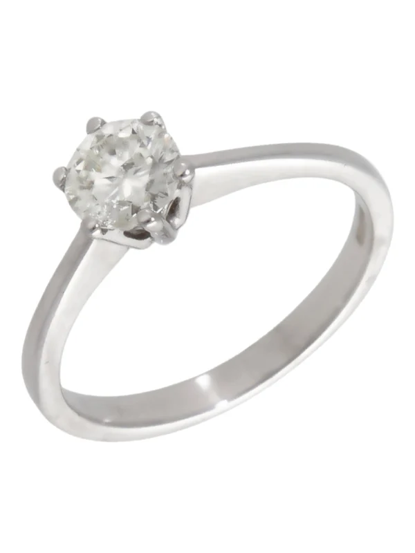 William May 18ct White Gold 0.64ct Diamond Solitaire Ring