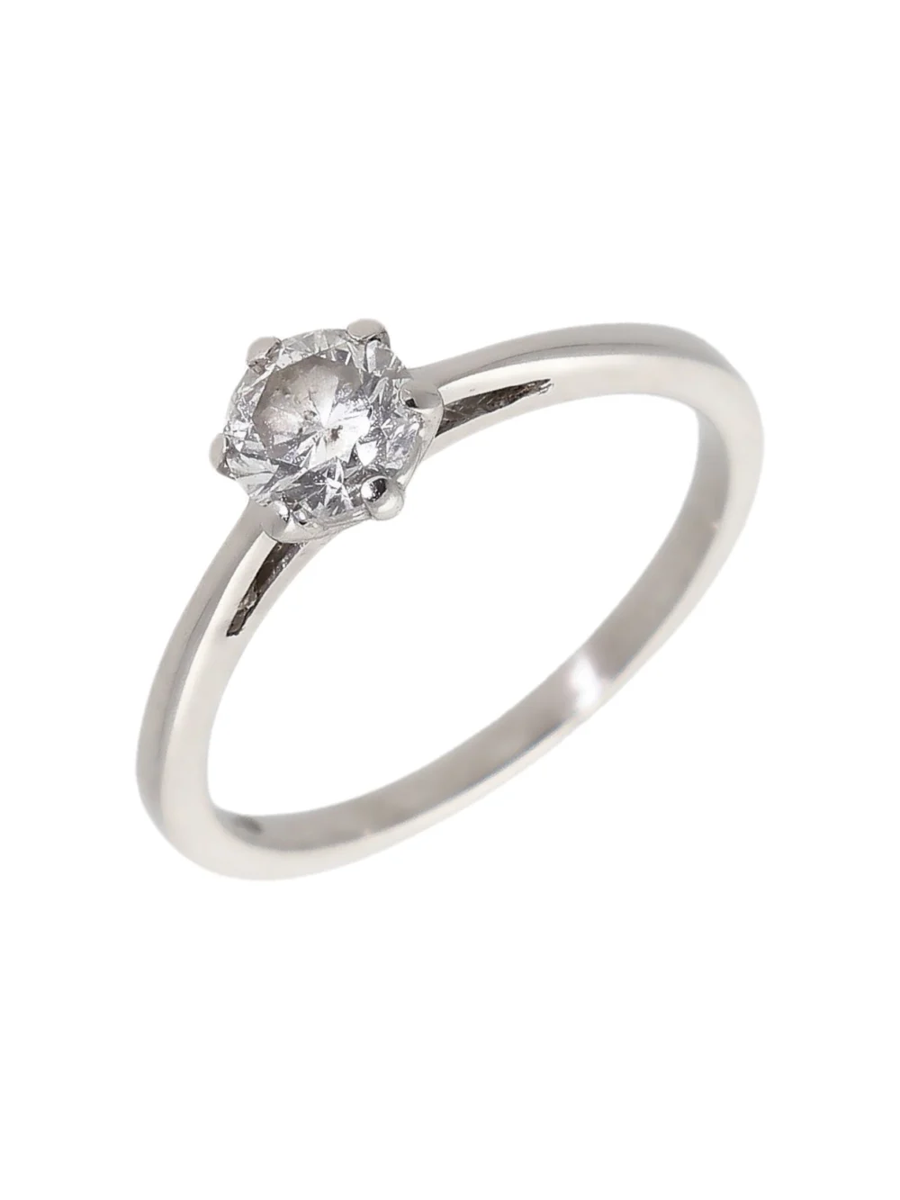 William May 18ct White Gold 0.66 Carat Diamond Solitaire Ring