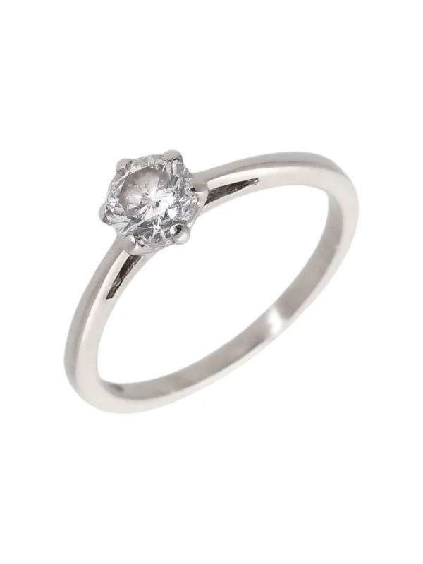 William May 18ct White Gold 0.66 Carat Diamond Solitaire Ring