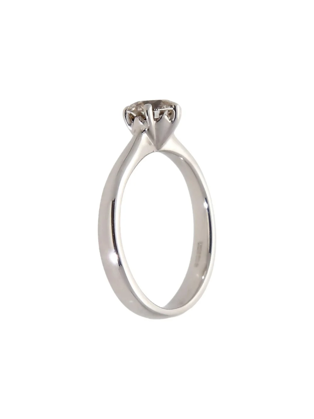 William May 18ct White Gold 0.67 Carat Diamond Solitaire Ring, view 2