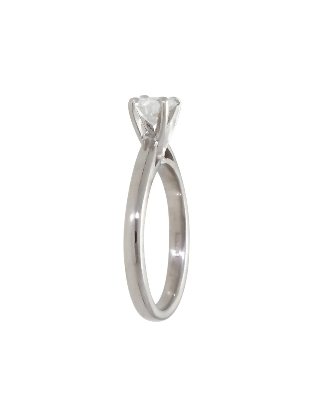 William May 18ct White Gold 0.67ct Diamond Solitaire Ring, view 2