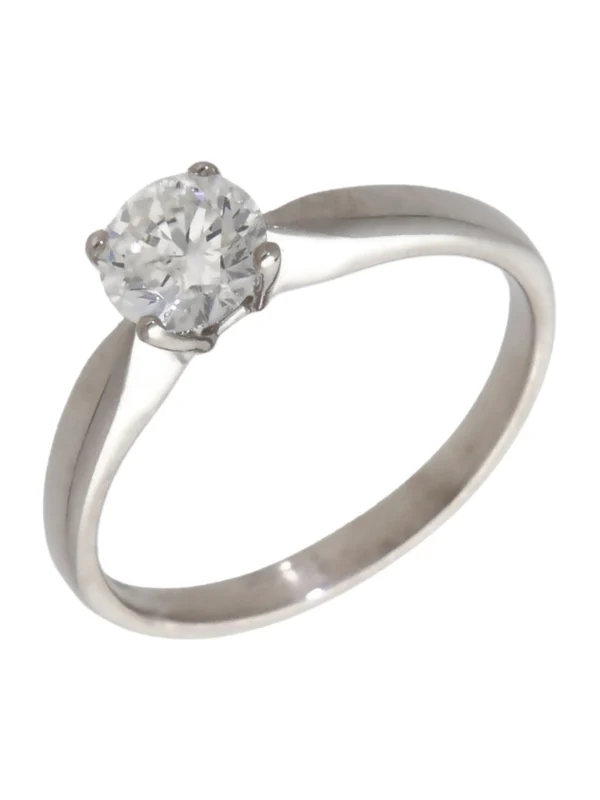 William May 18ct White Gold 0.70ct Diamond Solitaire Ring