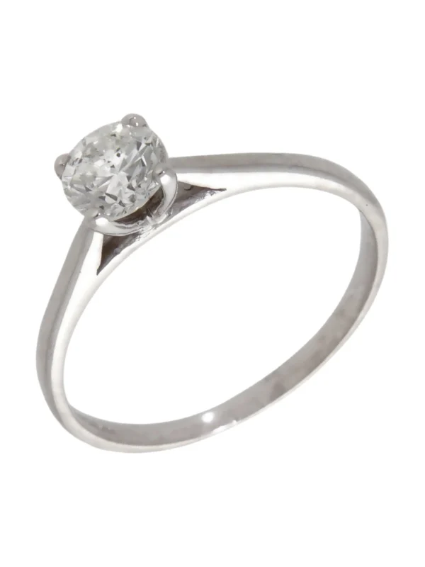 William May 18ct White Gold 0.71ct Diamond Solitaire Ring