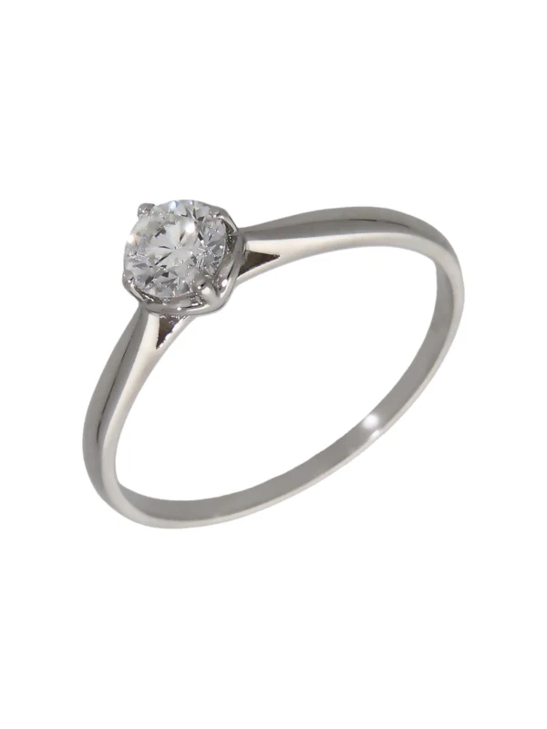 William May 18ct White Gold 0.71ct Gia Diamond Solitaire Ring