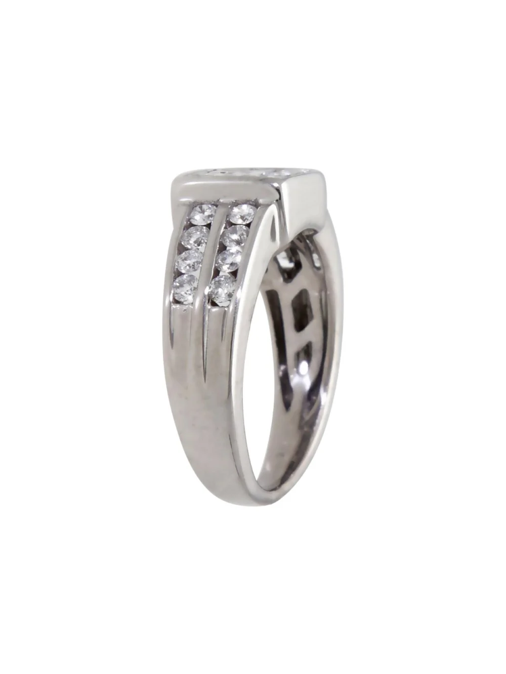 William May 18ct White Gold 0.75ct Mixed Cut Diamond Dress Ring, view 2