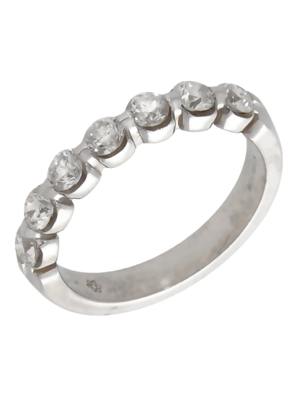 William May 18ct White Gold 0.76ct Diamond Half Eternity Ring