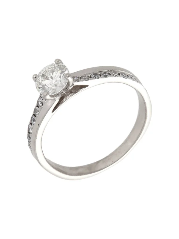 William May 18ct White Gold 0.80ct Diamond Solitaire Ring