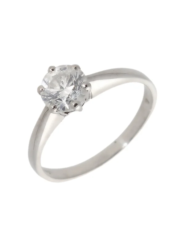 William May 18ct White Gold 0.81 Carat Diamond Solitaire Ring
