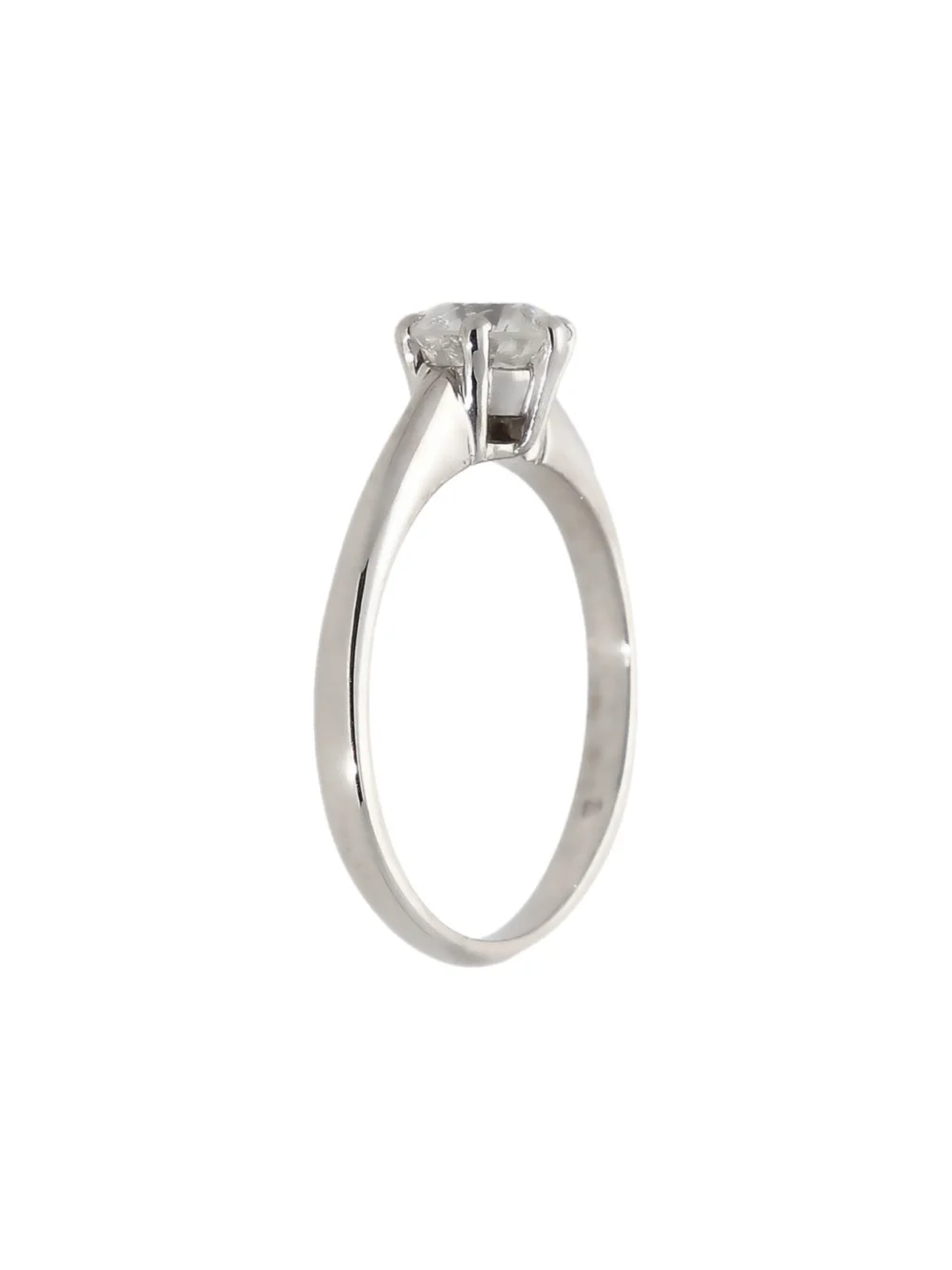 William May 18ct White Gold 0.81 Carat Diamond Solitaire Ring, view 2