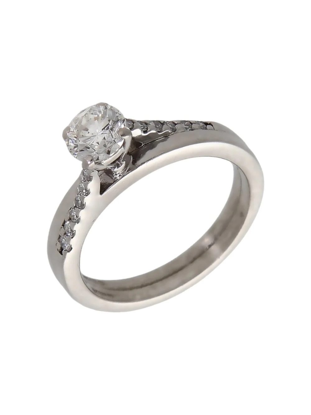 William May 18ct White Gold 0.85ct Diamond Bridal Ring Set, view 4