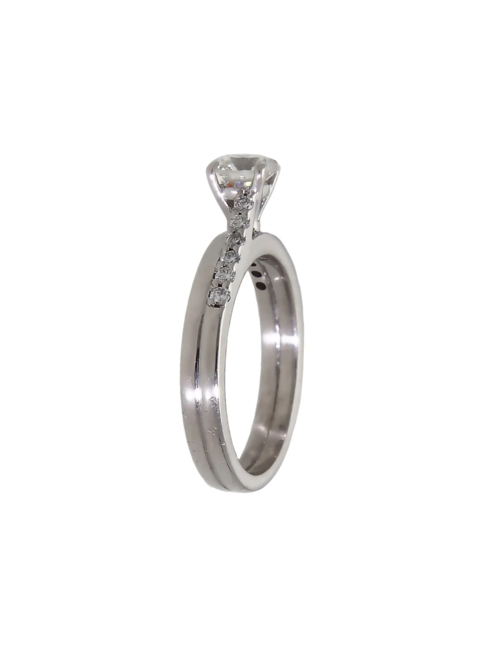 William May 18ct White Gold 0.85ct Diamond Bridal Ring Set, view 5