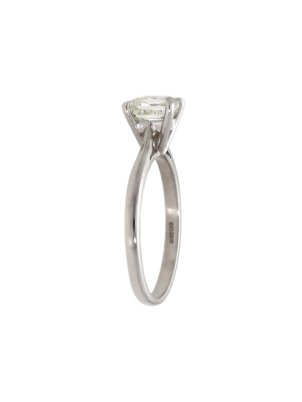 William May 18ct White Gold 0.89ct Princess Cut Diamond Ring, view 2
