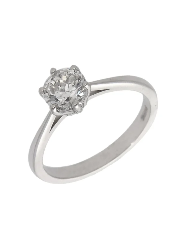 William May 18ct White Gold 0.92ct Diamond Solitaire Ring