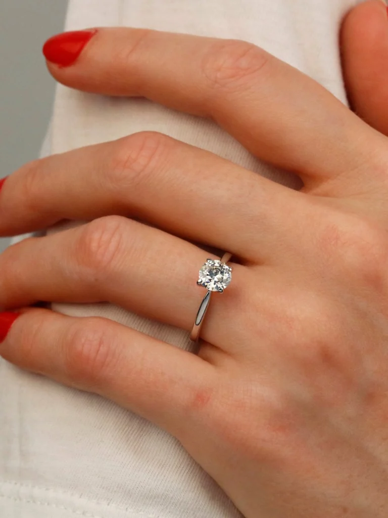 William May 18ct White Gold 0.94ct Diamond Solitaire Ring
