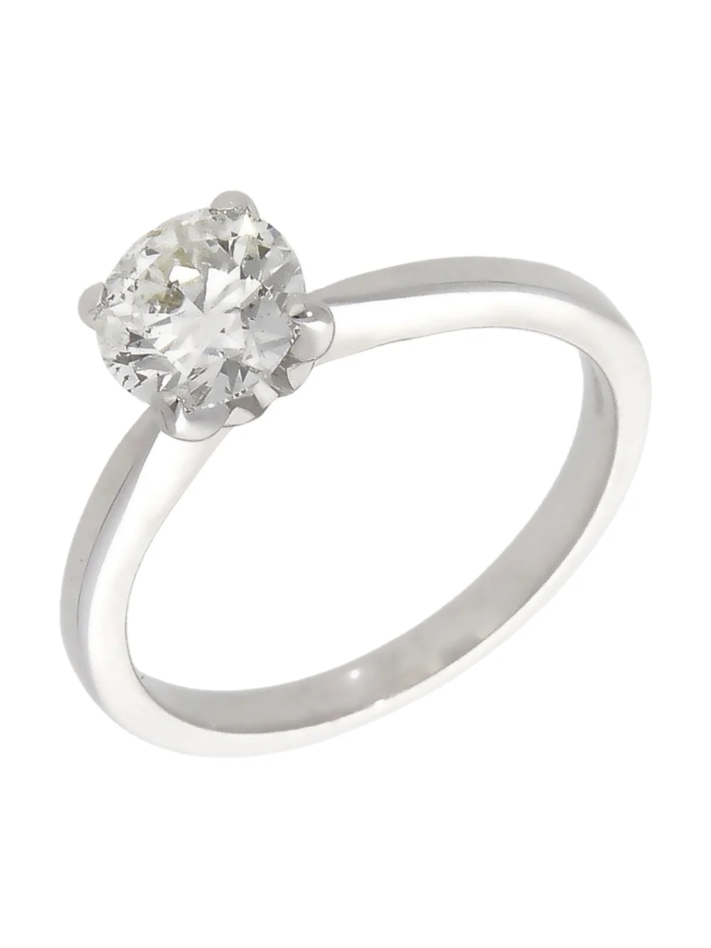 William May 18ct White Gold 0.94ct Diamond Solitaire Ring, view 2