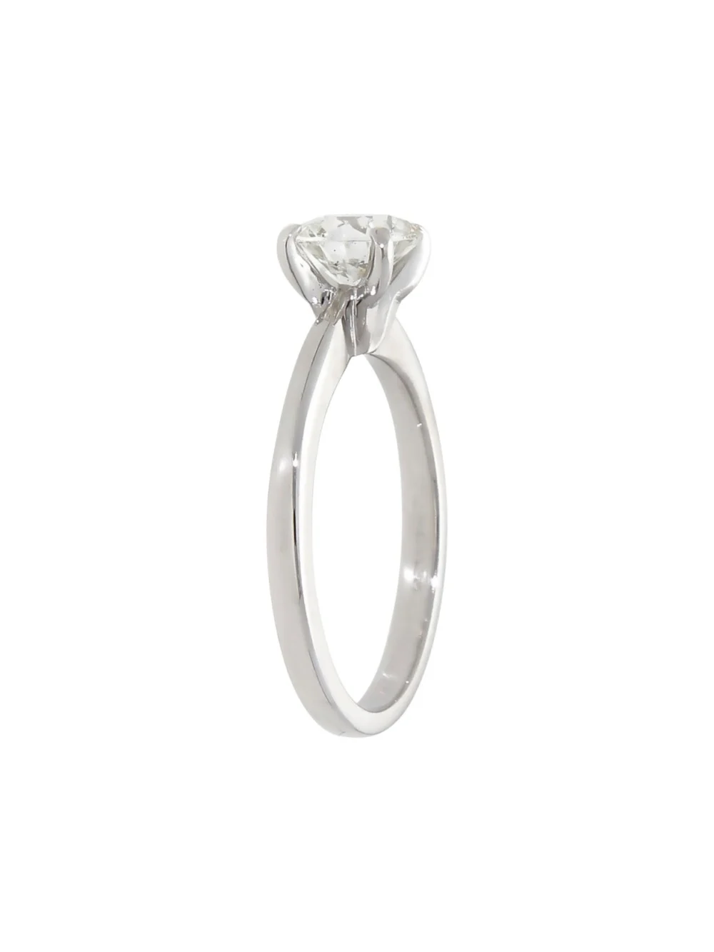 William May 18ct White Gold 0.94ct Diamond Solitaire Ring, view 3