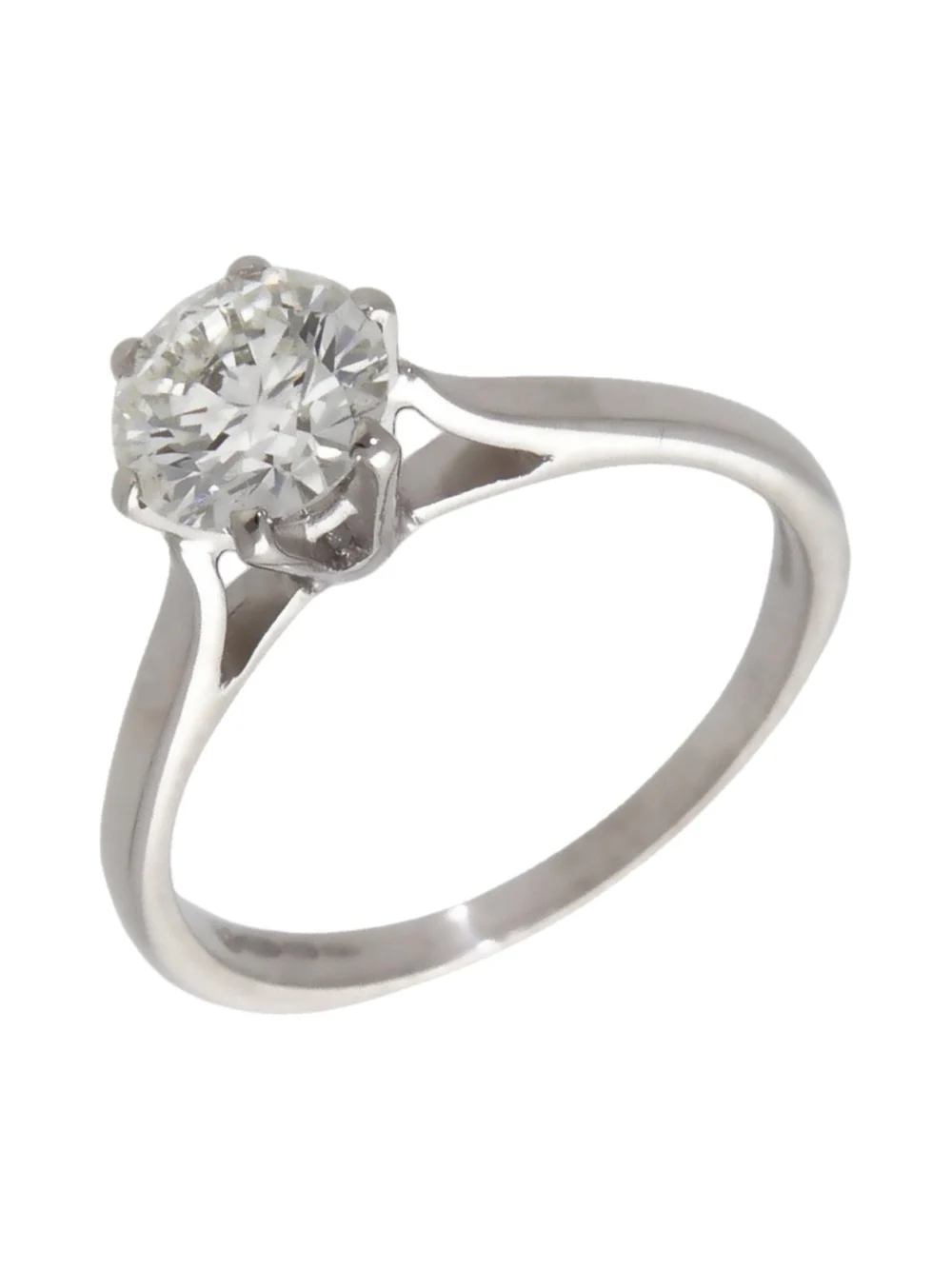 William May 18ct White Gold 0.95ct Diamond Solitaire Ring